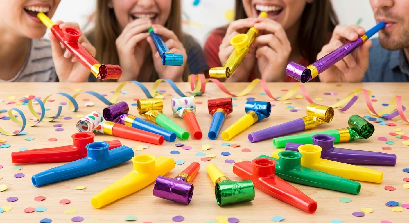 Amscan 16-Piece Deluxe Noisemaker Kit Multicolor image 3