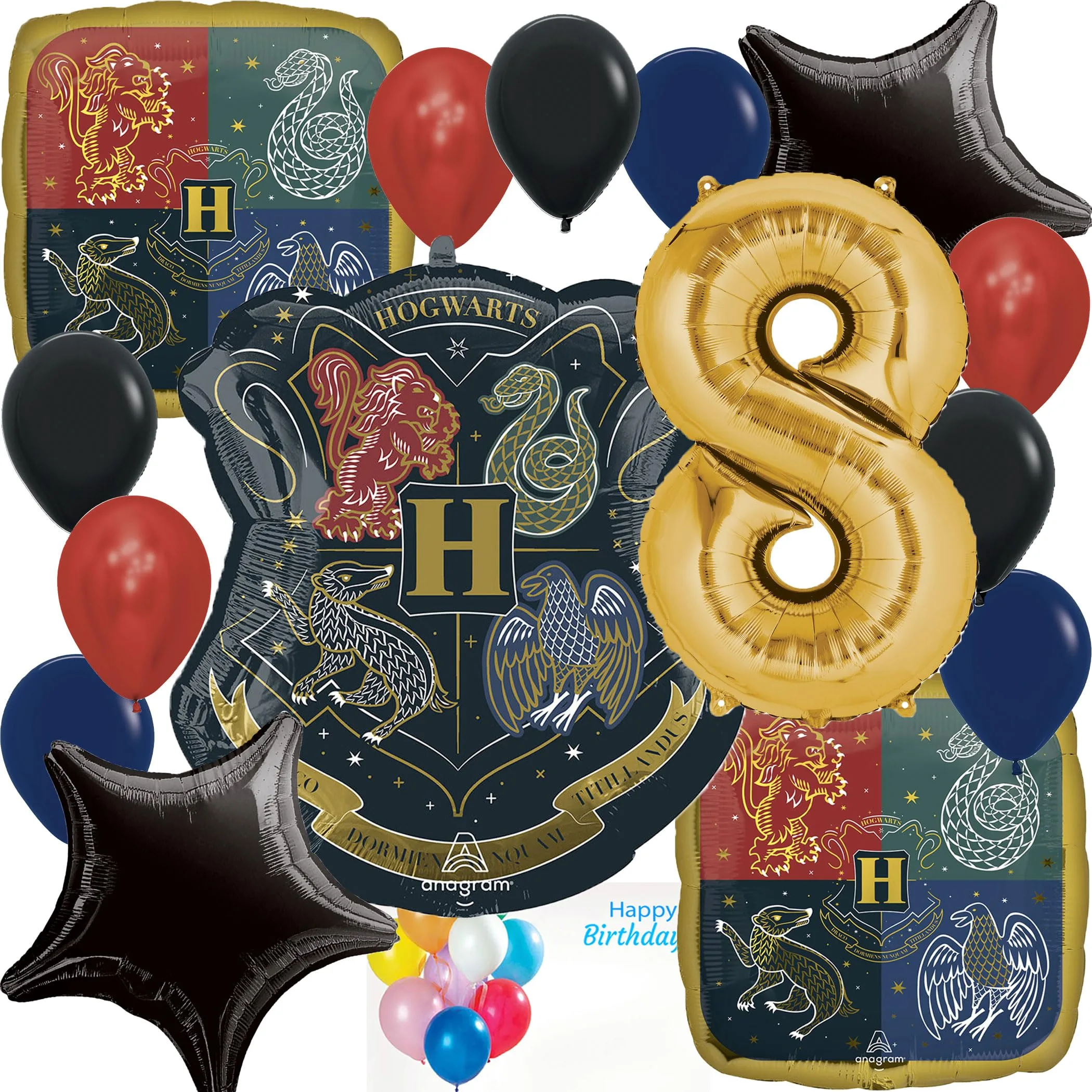 Amscan Birthday Foil Balloon Bouquet Set 8-Piece