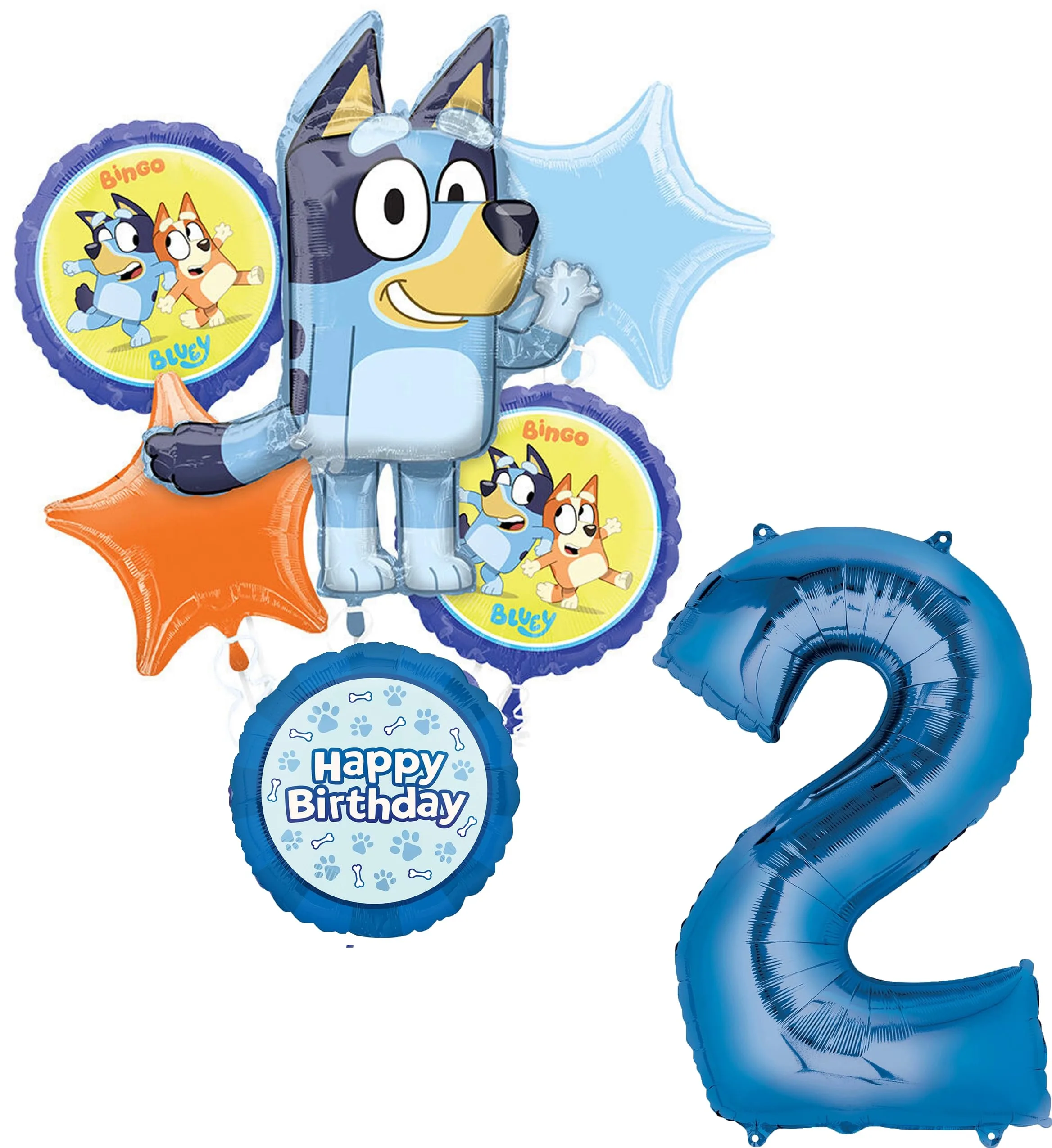 Amscan Birthday Foil Balloon Bouquet Set 8-Piece image 2