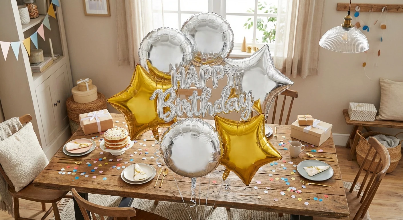 Amscan Birthday Foil Balloon Bouquet Set 8-Piece image 3