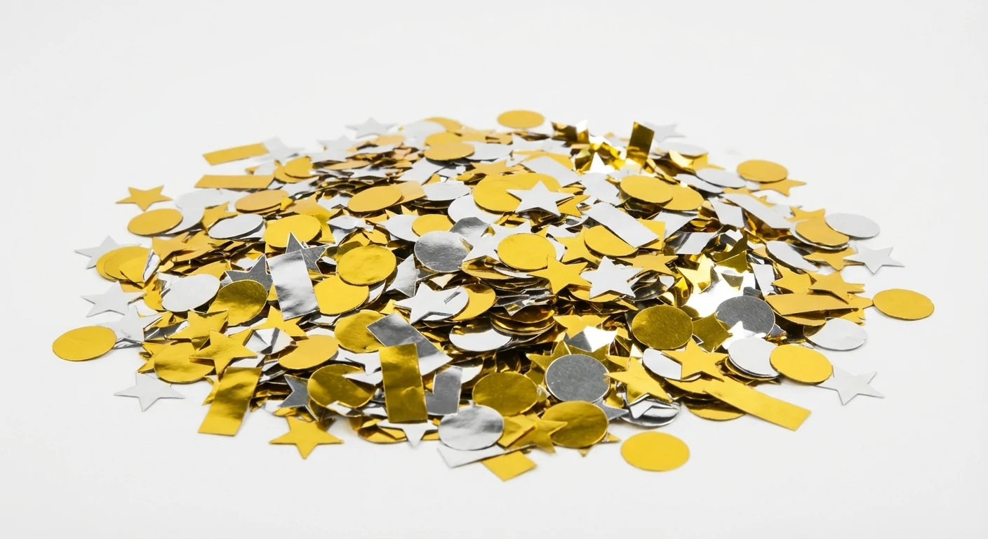 Amscan Confetti Mega Mix 14oz Gold and Silver