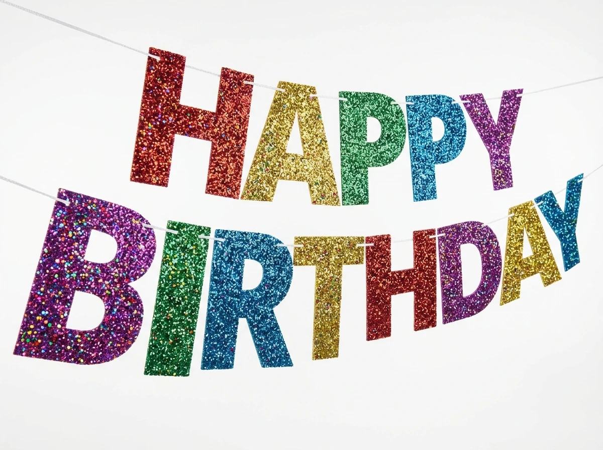 Amscan Giant Glitter Birthday Banner 5×6ft