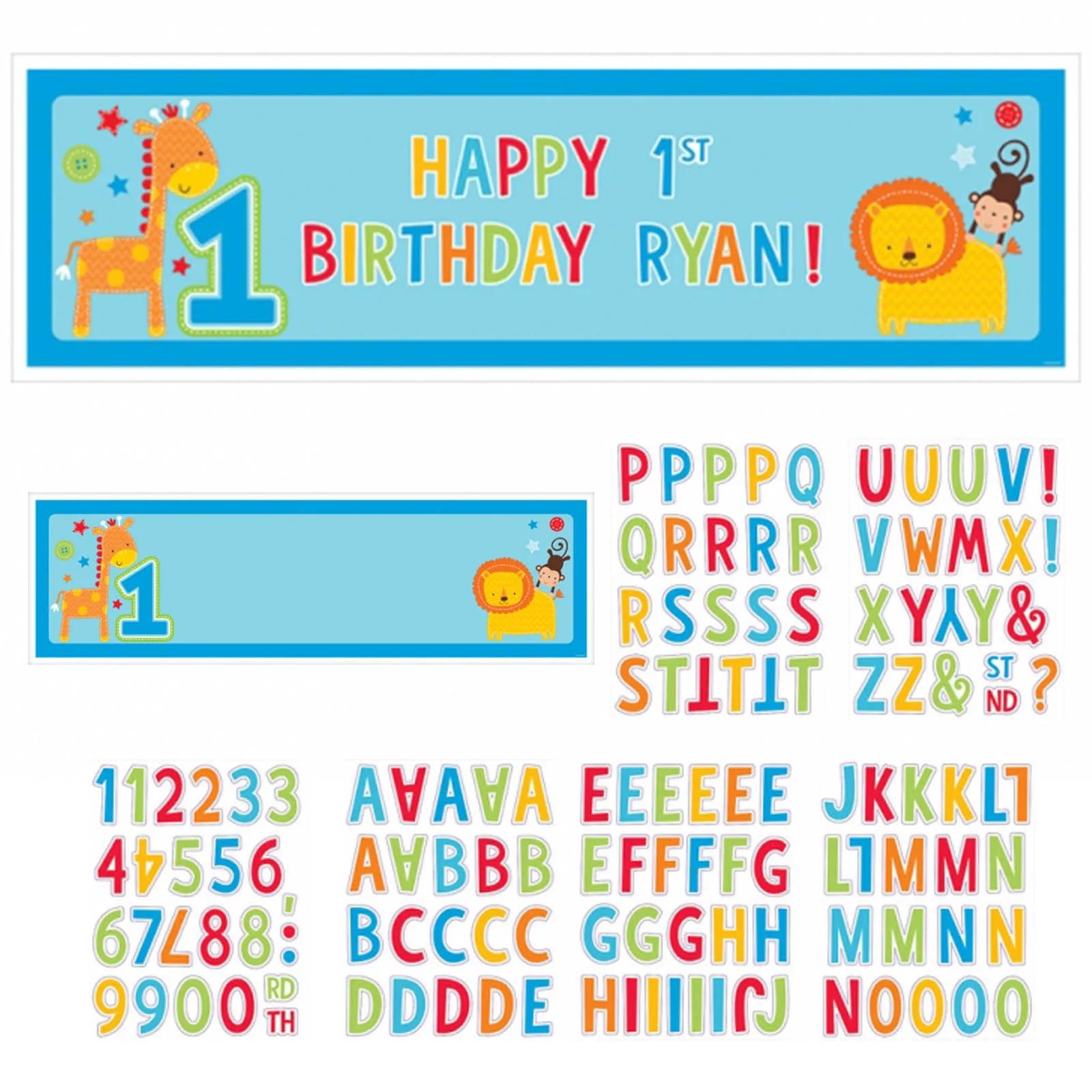 Amscan Giant Glitter Birthday Banner 5×6ft image 3