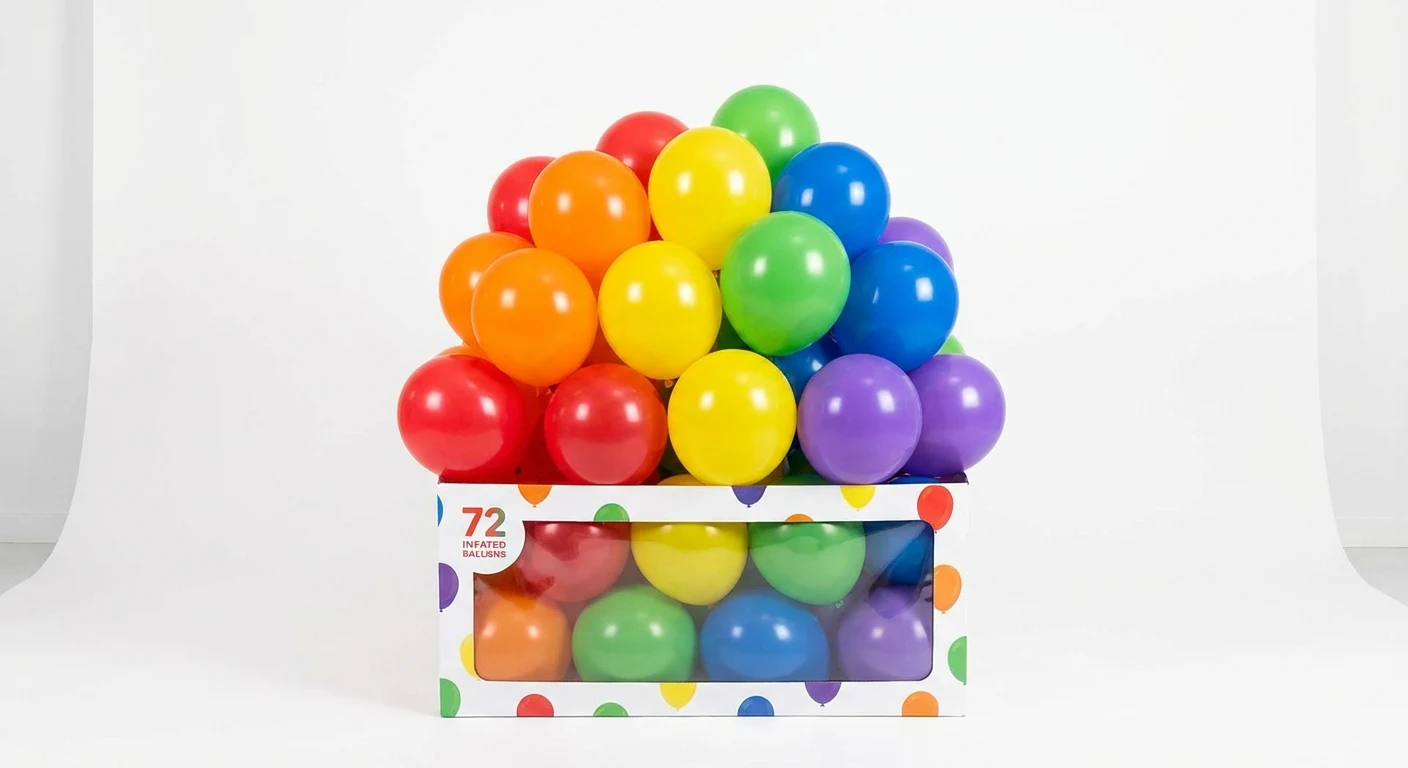 Amscan Rainbow Latex Balloon Assortment 72ct