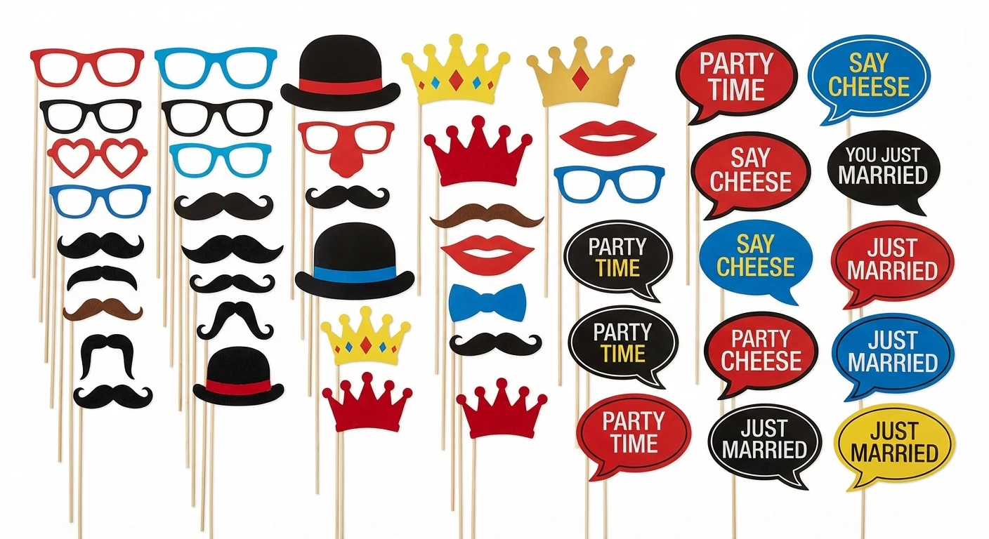 Elcoho Photo Booth Props Kit 40-Piece