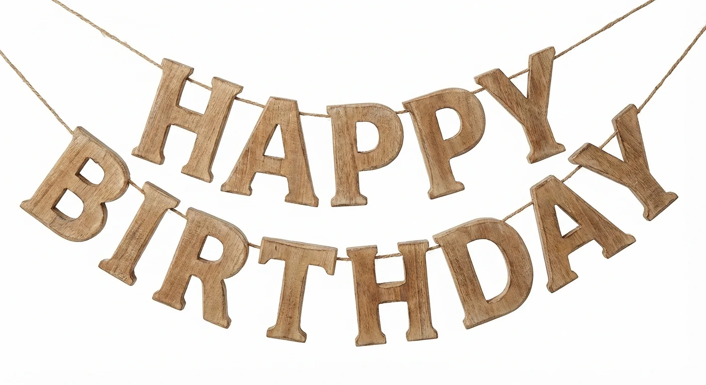 Etsy Custom Happy Birthday Banner Wood Letter Bunting