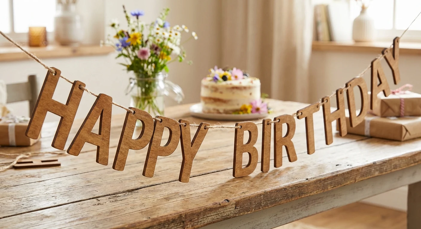 Etsy Custom Happy Birthday Banner Wood Letter Bunting image 2