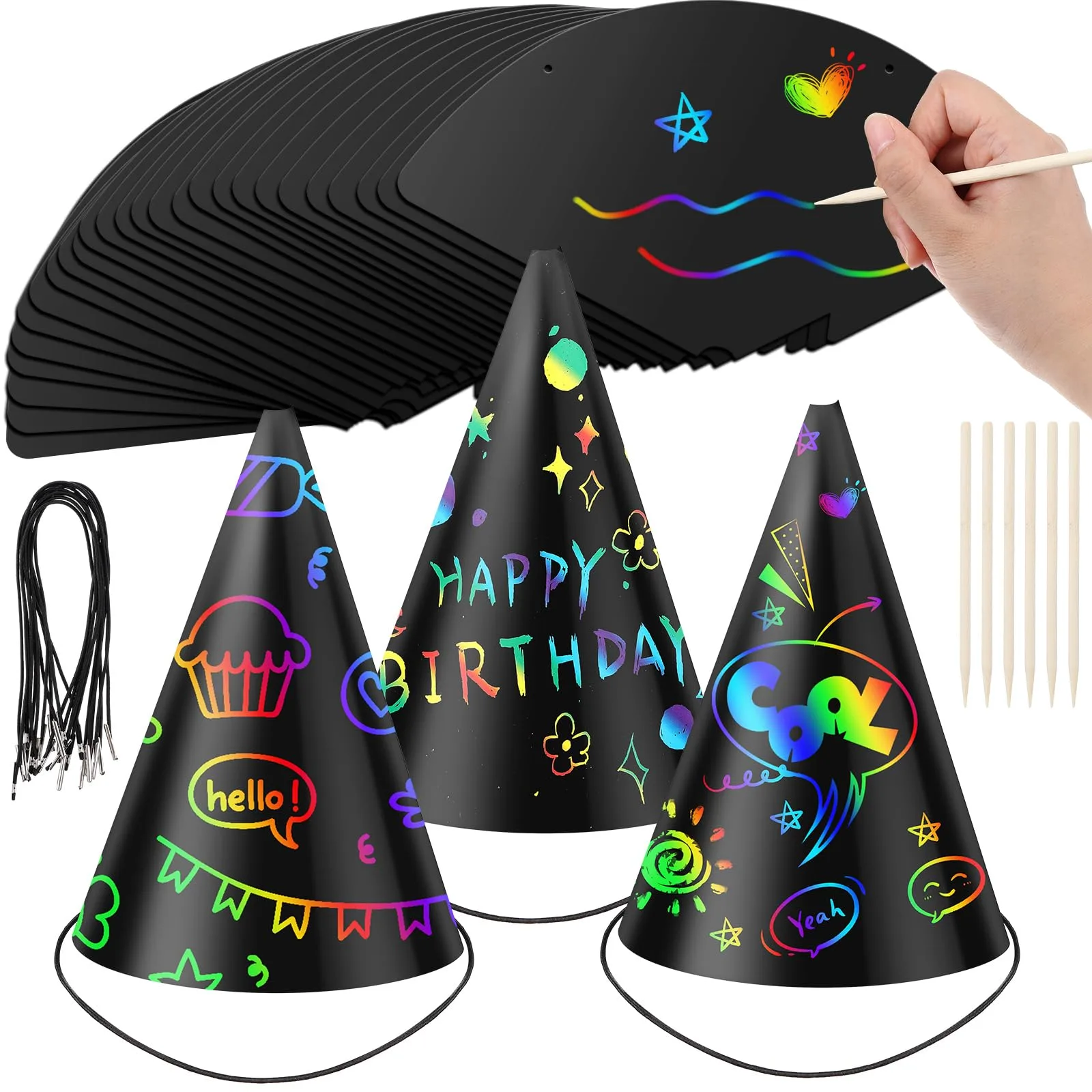 JOYIN 72 Pieces Party Hats Birthday Party Hats