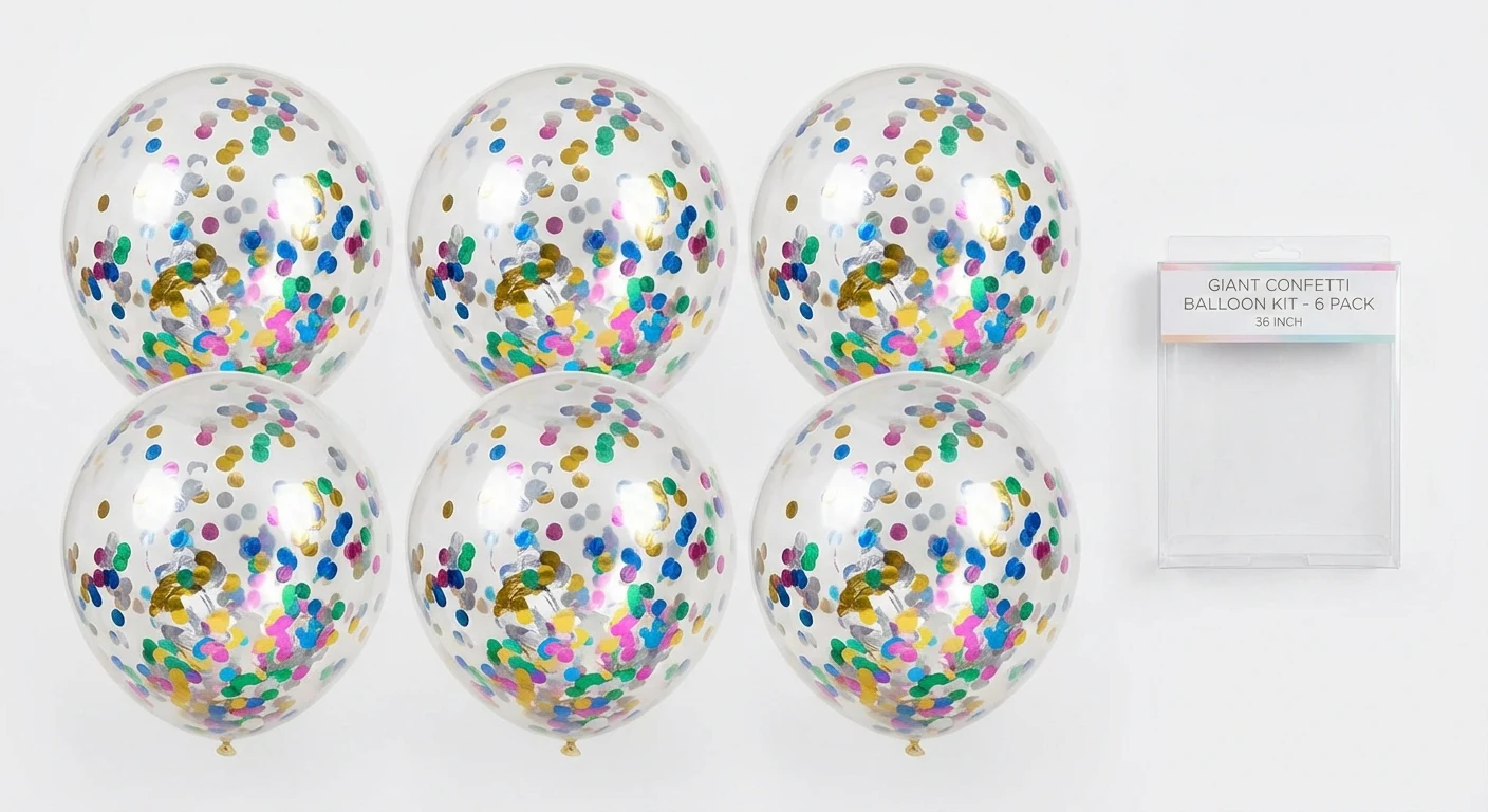 JOYIN Giant Confetti Balloon Kit 36-Inch 6-Pack