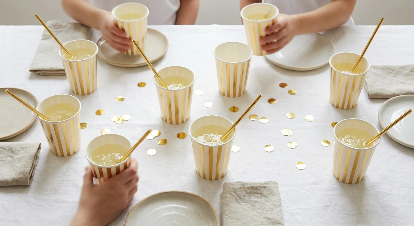 Meri Meri Gold Stripe Party Cups 10ct image 3