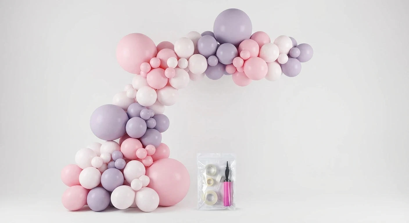 MOWO Balloon Arch and Garland Kit Pastel 132-Piece