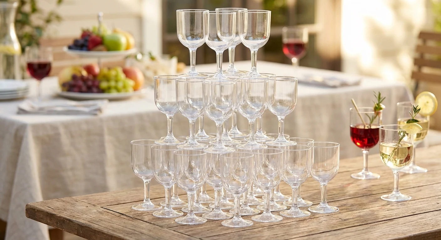 Occasions Plastic Wine Glasses Clear 40ct