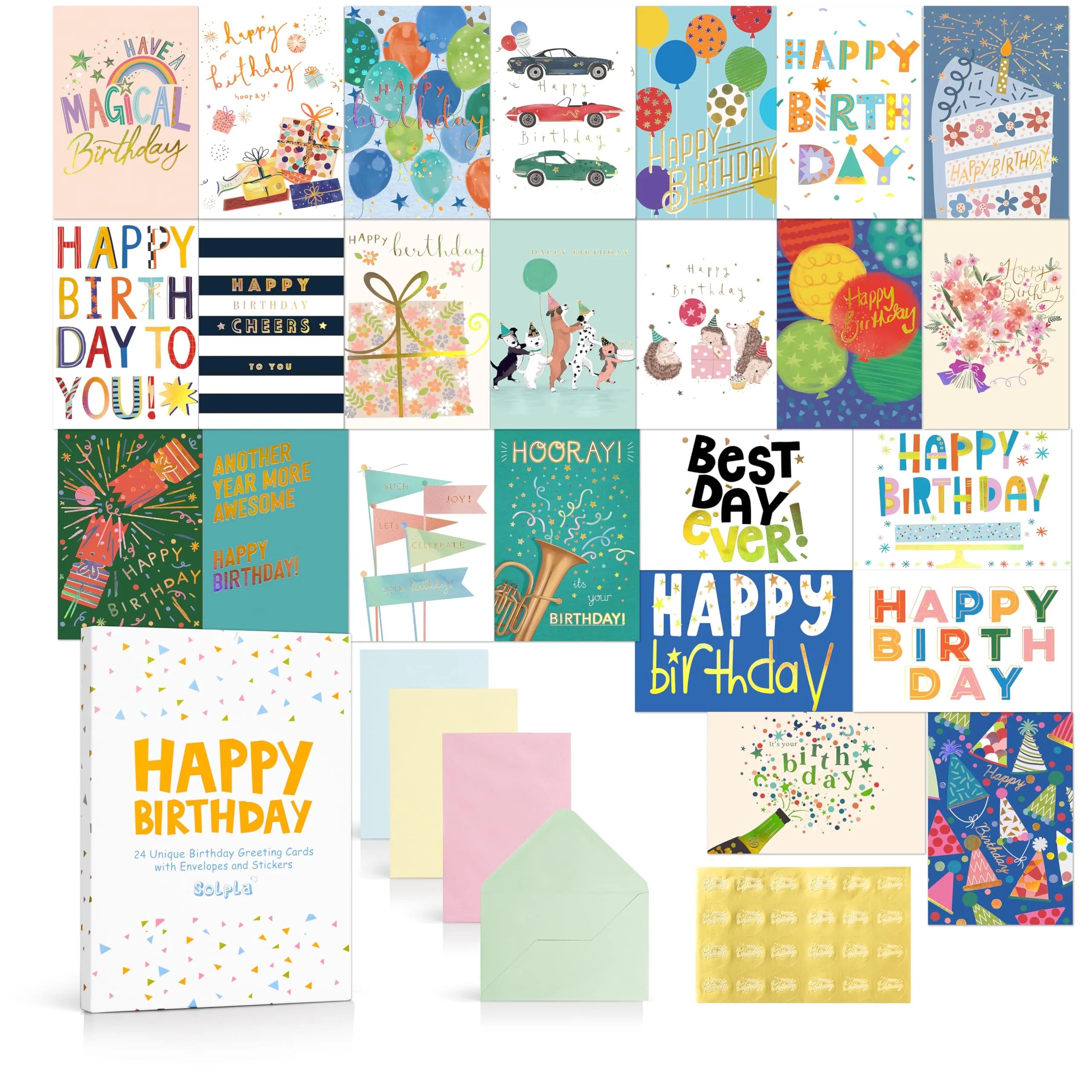 Papyrus Birthday Card Luxury with Stickers