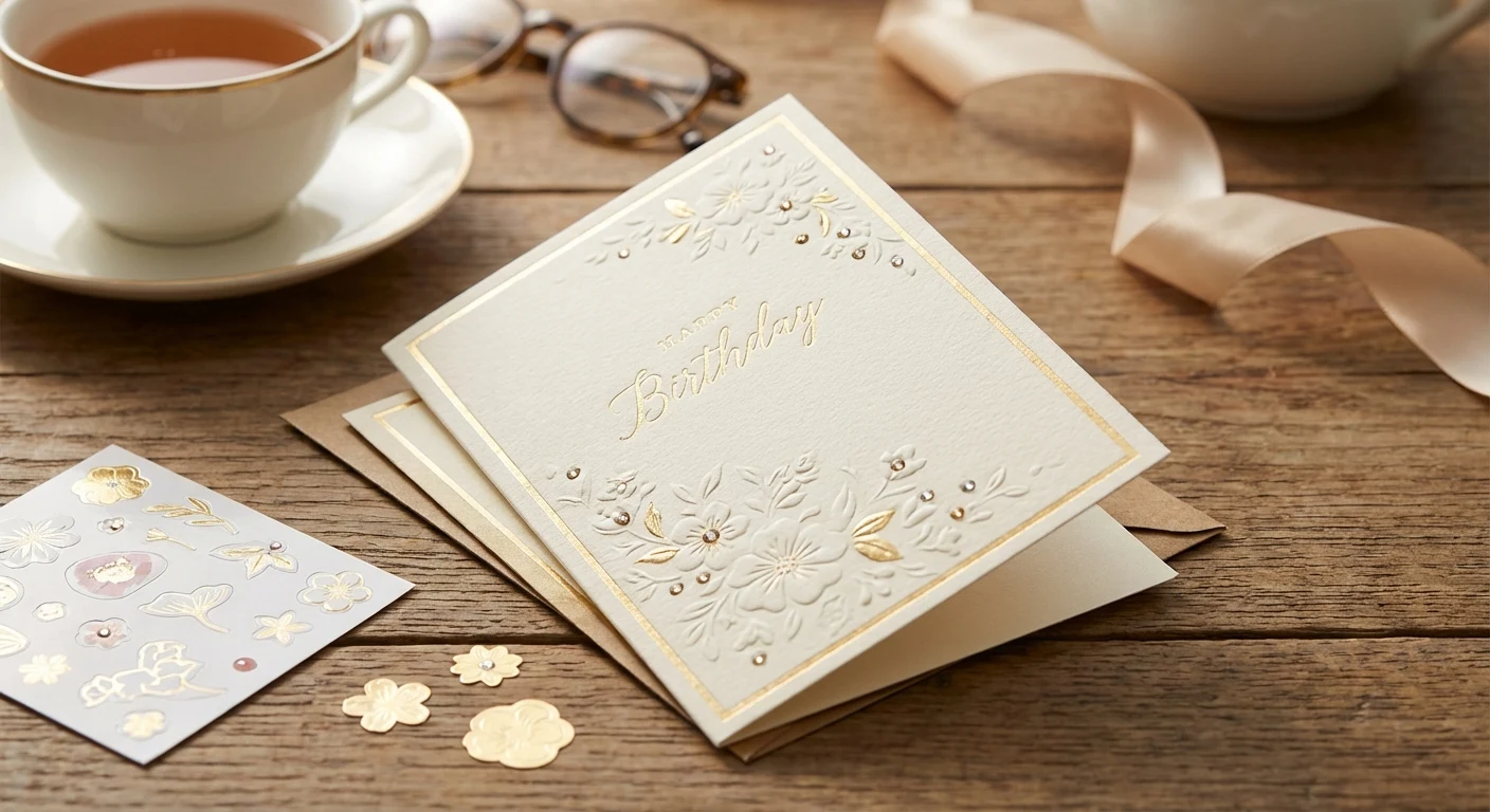 Papyrus Birthday Card Luxury with Stickers image 2