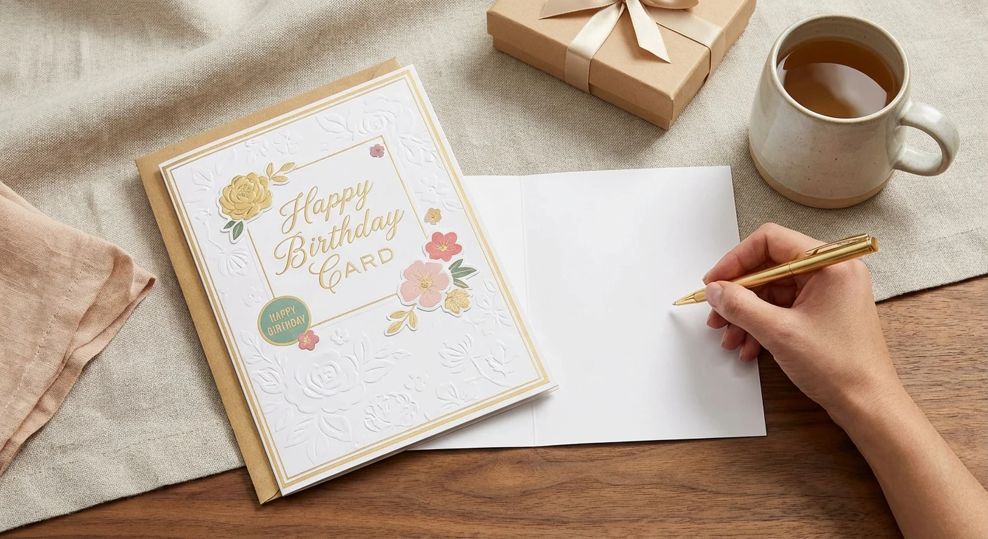 Papyrus Birthday Card Luxury with Stickers image 3