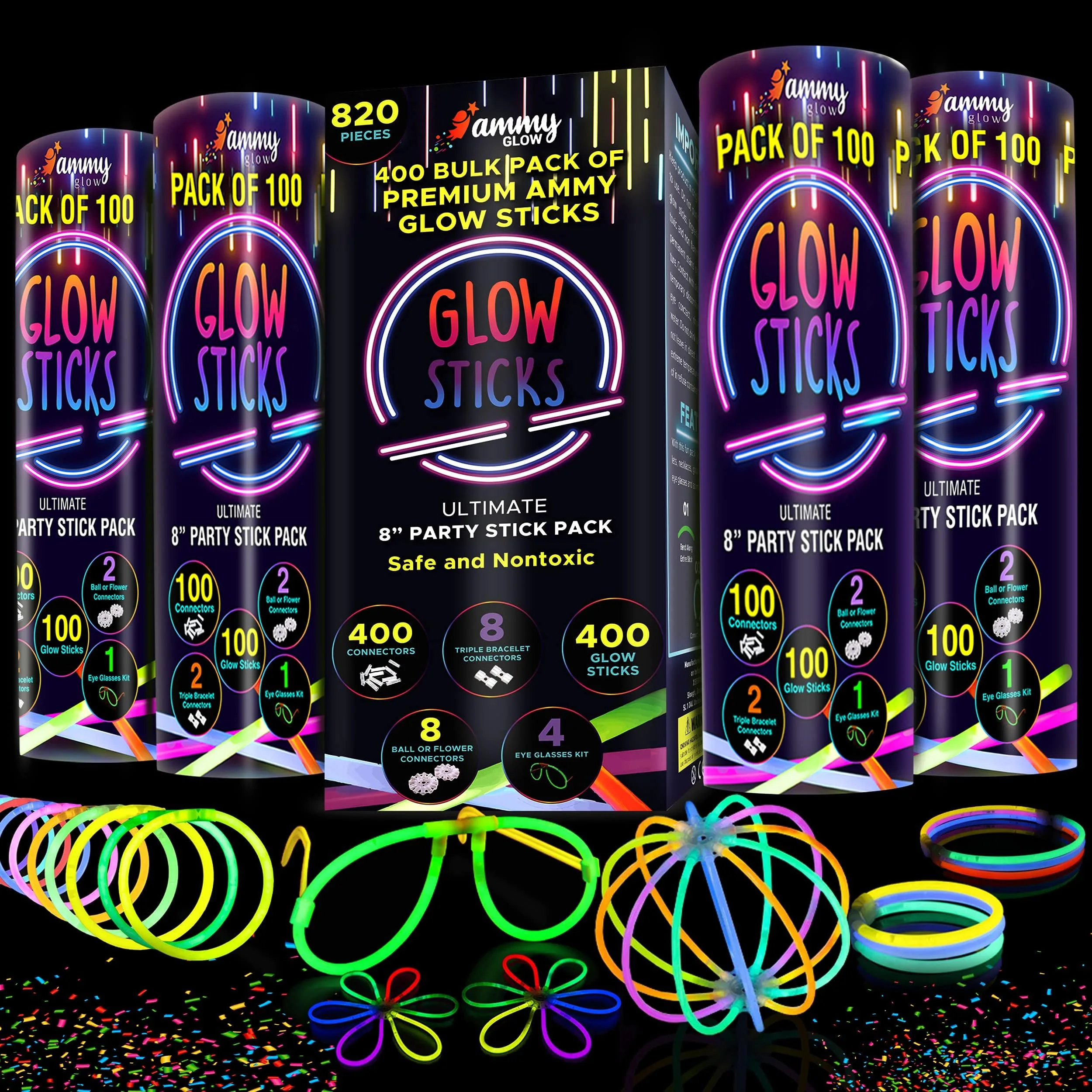 PartySticks Glow Sticks Party Favors 100ct image 3