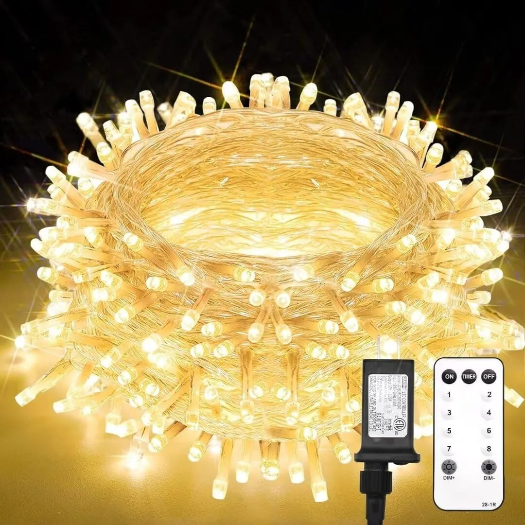 Prextex Fairy String Lights 33ft 100 LED Warm White image 3