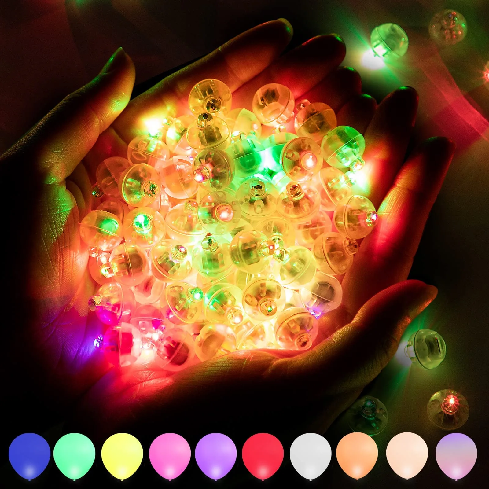 Smartcraft LED Balloon Lights 50ct Multicolor image 3