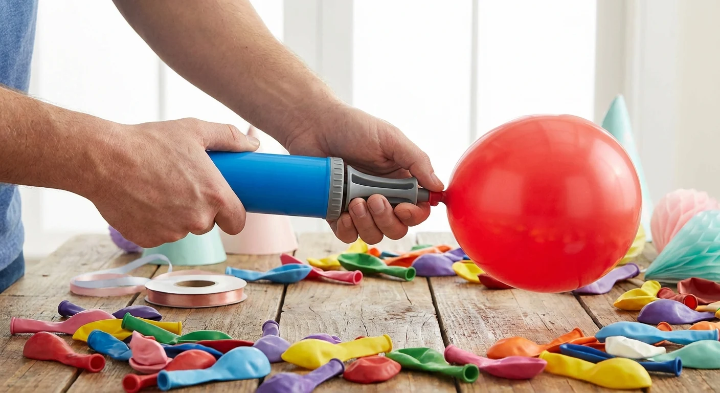 TOODOO Balloon Pump Hand Held Double Action Inflation Pump image 3