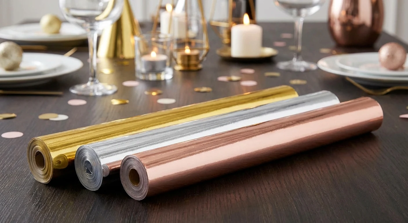 Unique Industries Metallic Table Cover 54×108in 3-Pack image 2
