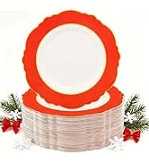 WDF Plastic Plates Gold Rim 7.5in 100ct