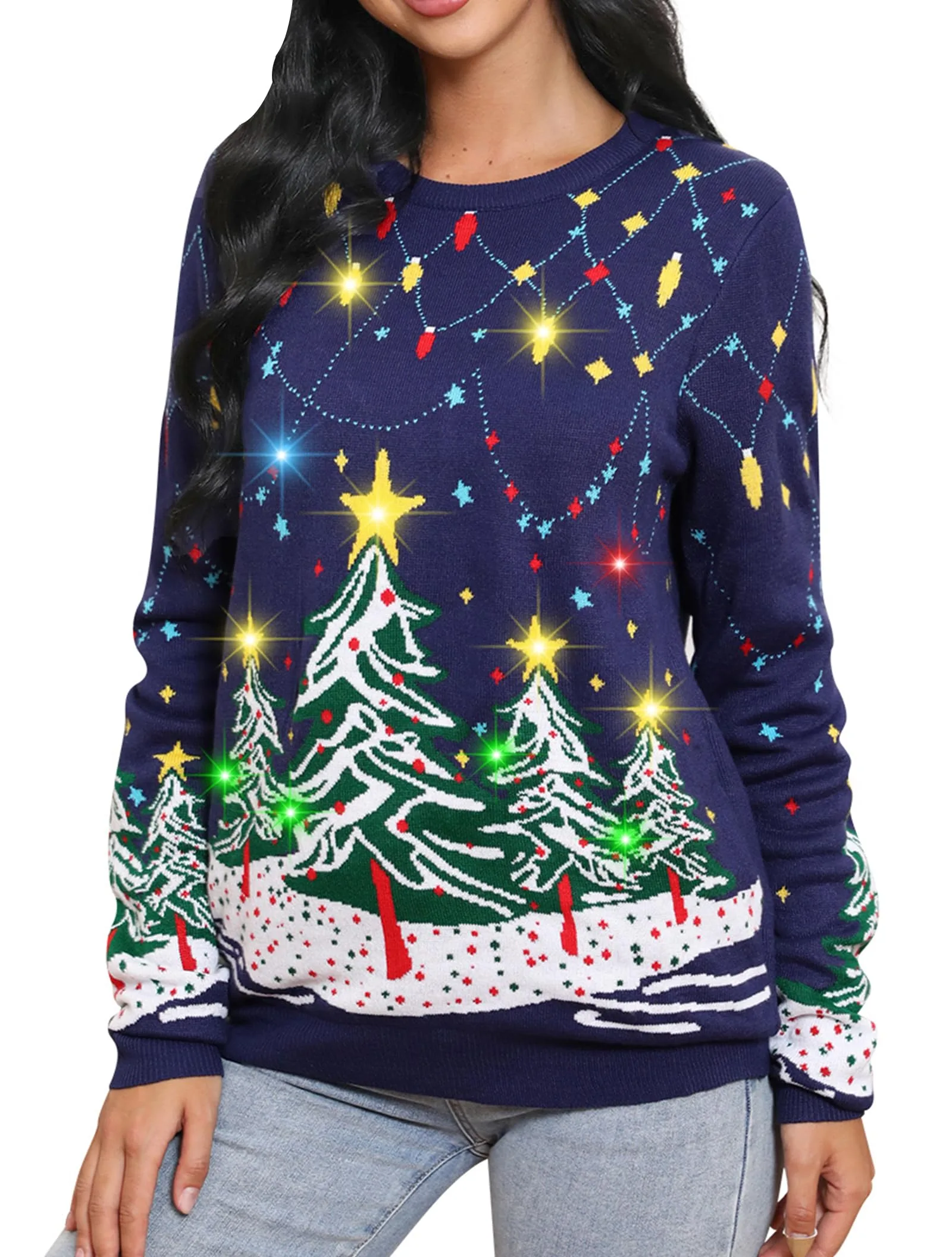ZXUYASI LED Light-Up Ugly Christmas Sweater Kit